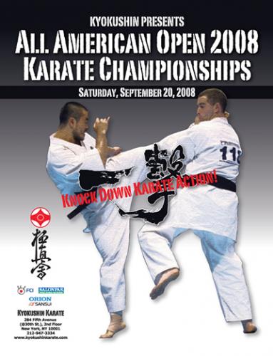 Plakat All American Open 2008 Karate Championships, Nowy Jork, 20 września 2008